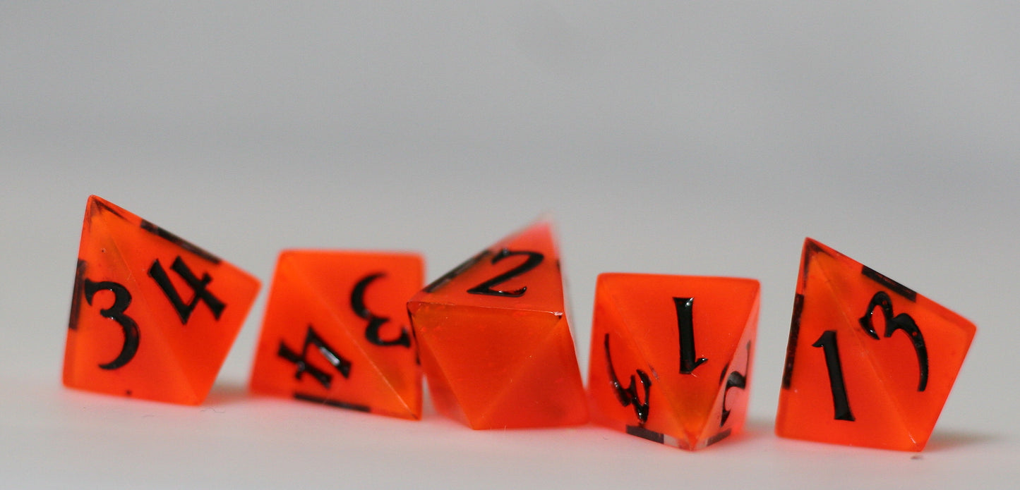 Fluorescent Orange Potion Dice