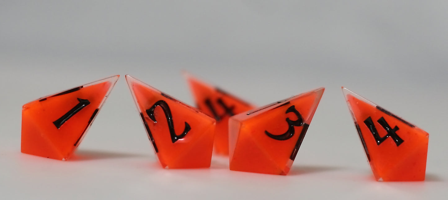 Fluorescent Orange Potion Dice