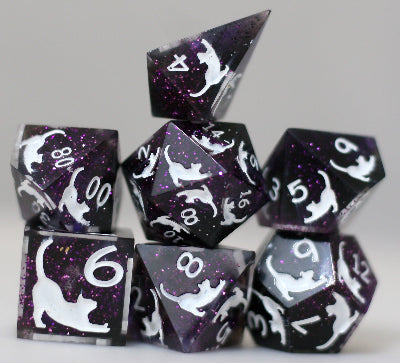 Purple & Black Glitter Cats